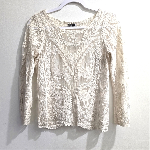 Express Cream Lace Women's Top size XS - Picture 13 of 13